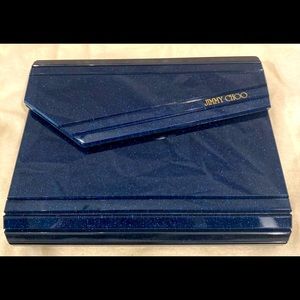 Jimmy Choo Candy Clutch Blue Glitter